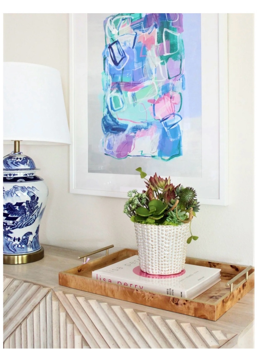 Stunning Glossy Burl Wood Tray